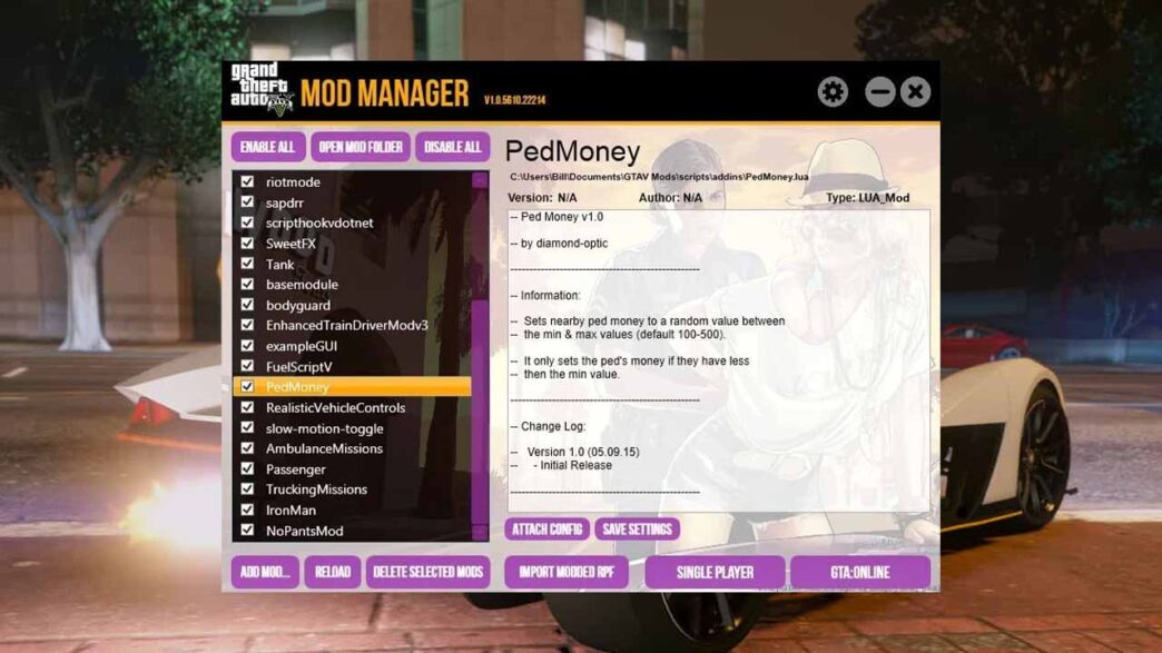 Download GTAV Mod Manager to easily install, manage, and remove mods for GTA V. Simplify your modding experience and enhance your gameplay!