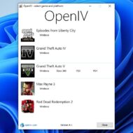 Download OpenIV Installer for easy mod installation in Episode from Liberty City, GTA VI, GTA V, GTA IV, Max Payne 3, Red Dead Redemption 2 (RDR2).